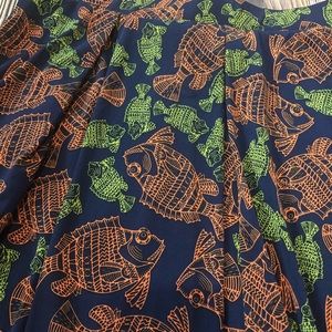 LuLaRoe Madison Skirt: fun fish Size L
